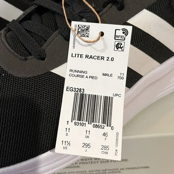 adidas Men's Lite Racer 2.0 Running Shoes/NWT/11.5 - Picture 13 of 16